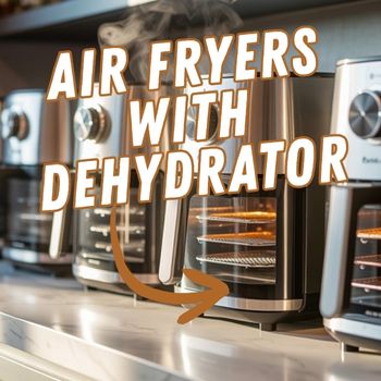 Air fryers with dehydrator